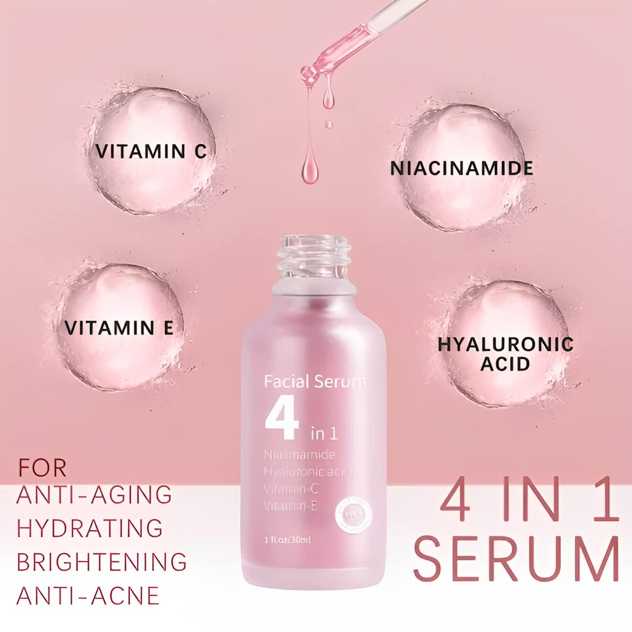 🤩4 in 1  Anti-aging Hydrating and Best Whitening Facial Serum🤩