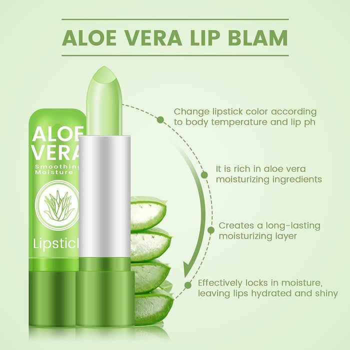 🤩Natural Aloe Vera Color Changing Lip Balm Lipstick (Set of 3)🤩