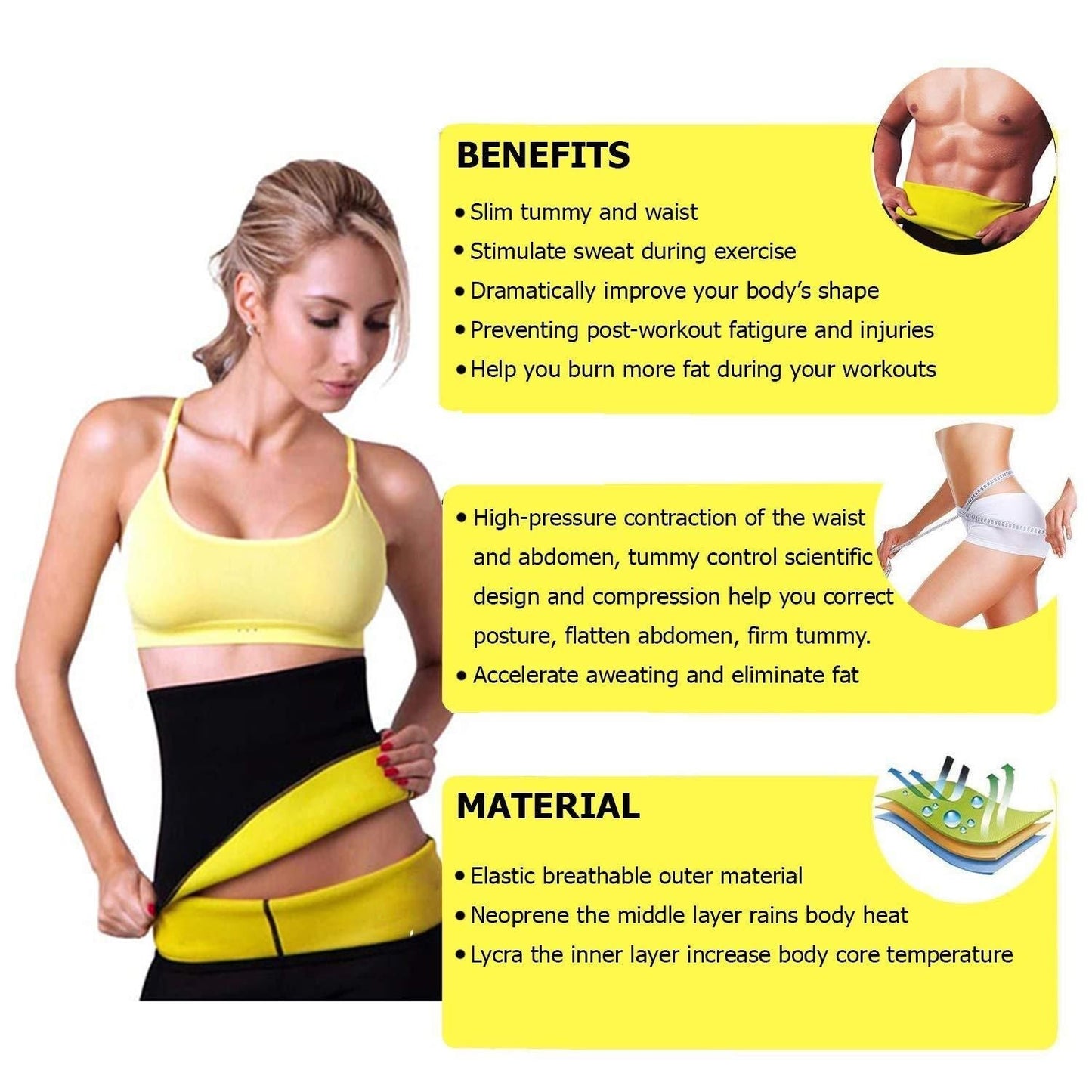 🤩Unisex Sweat Belt - Hot Body Shaper and Belly Fat Burner🤩