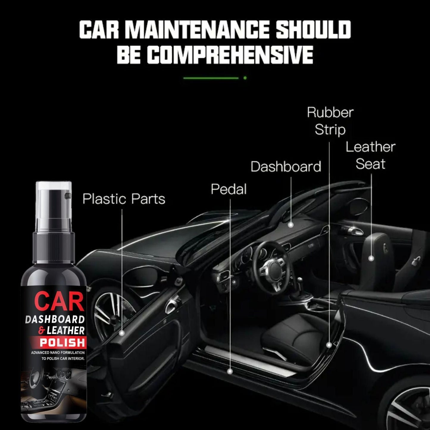 🤩Car Dashboard Polish Protectant and Leather Conditioner[Buy 1 Get 1 Free]🤩