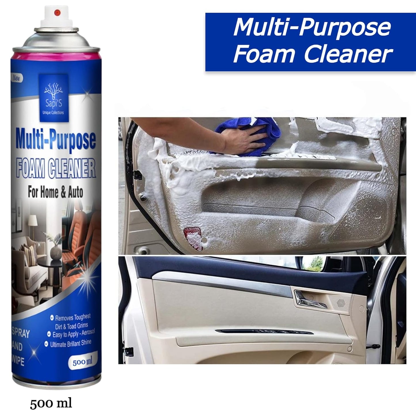 🤩Multi-Purpose Foam Cleaner for Home and Car Interiors🤩